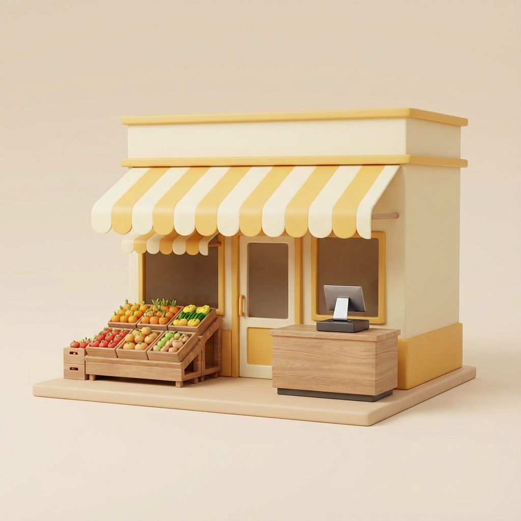 Merchants 3D illustration